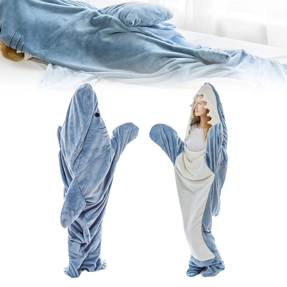 Wearable Shark Sleeping Blanket