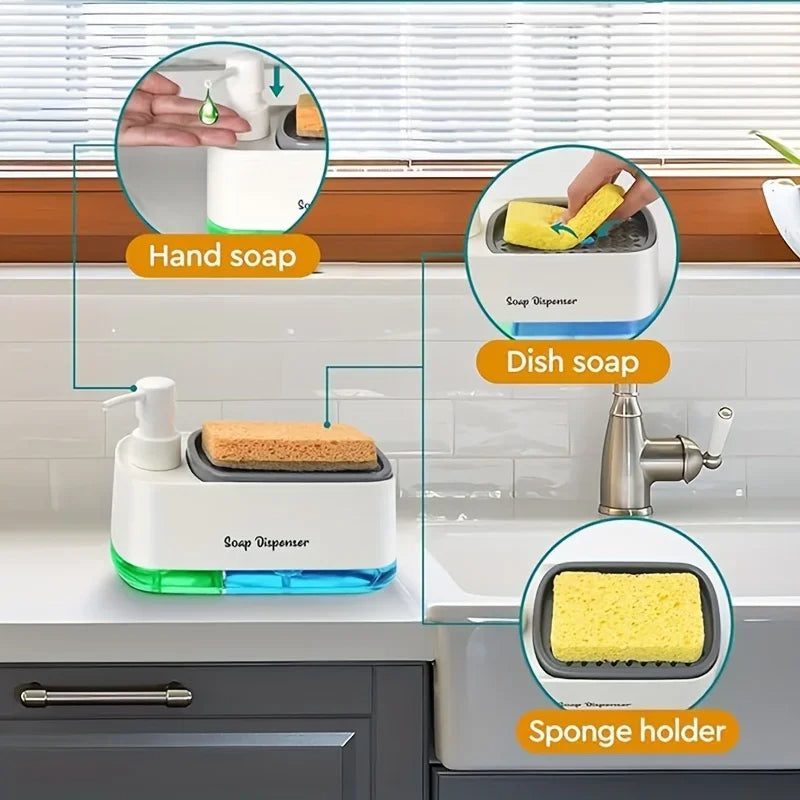 3-in-1 Dual Soap Dispenser Set