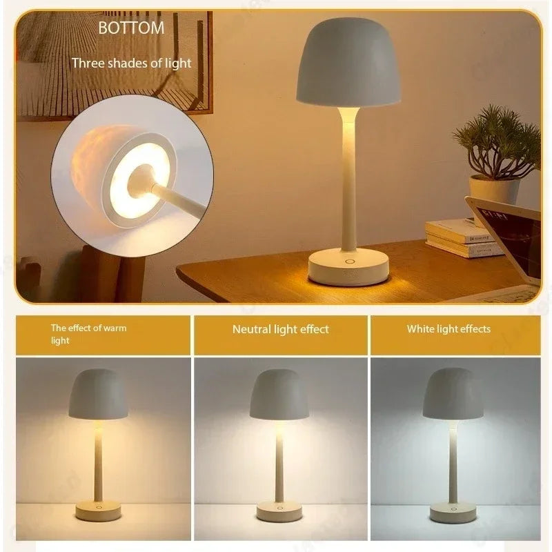 Mushroom Table Lamp with Water Ripple Projection