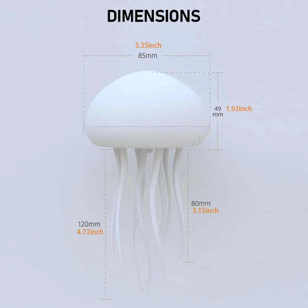 Color-changing jellyfish night light with floating jellyfish in a calming display