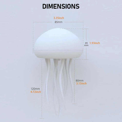 Color-changing jellyfish night light with floating jellyfish in a calming display