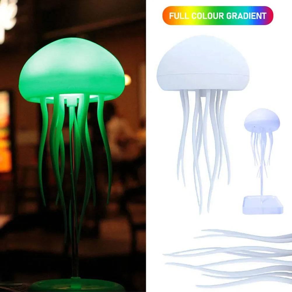 Jellyfish night light with color-changing LED glow