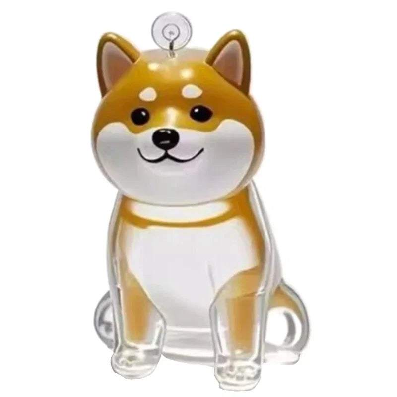 Transparent pet hair keychain keepsake with dog shape