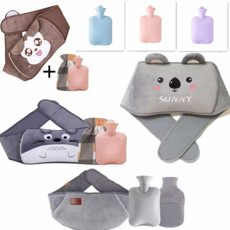 Waistband with hot water bag for targeted warmth and pain relief
