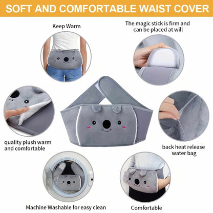 Waistband with hot water bag providing soothing warmth for pain relief