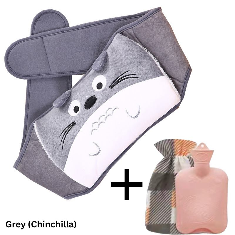 Waistband with hot water bag for targeted warmth and pain relief